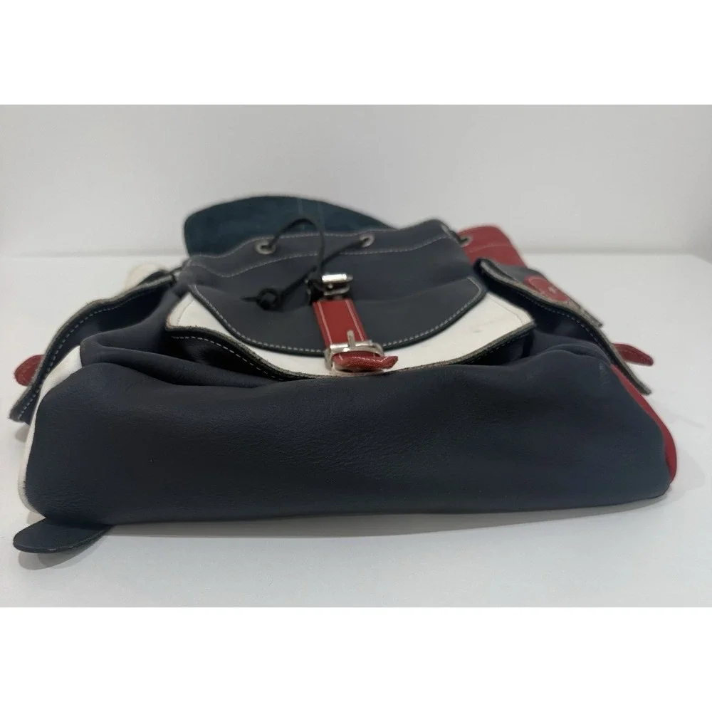 Grafea Leather Large Backpack Patriotic Color Made In England